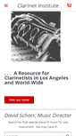 Mobile Screenshot of clarinetinstitute.com
