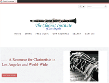 Tablet Screenshot of clarinetinstitute.com